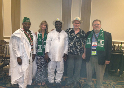 Brian and Betsy Clarke with safety delegation from Nigeria ASSE Society President Warren Brown